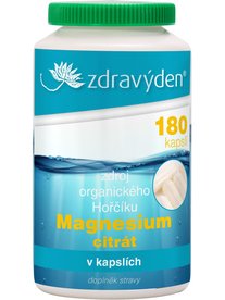 (Hořčík) Magnesium citrát 180 kapslí Zdravý Den