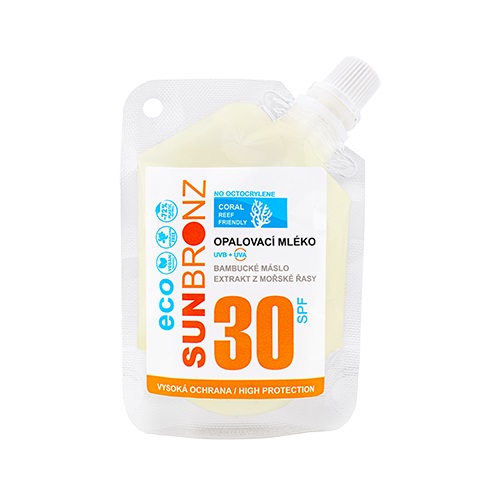 Opalovací mléko SUN BRONZ SPF 30 - Coral Friendly cestovní balení 50 ml